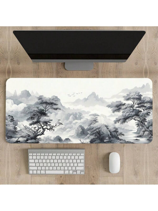 Grand tapis de souris art blanc et noir, protection de bureau sur le tapis, tapis pour ordinateur XXL, tapis de souris étendu, tapis de bureau, tapis de sol pour le bureau – Image 7