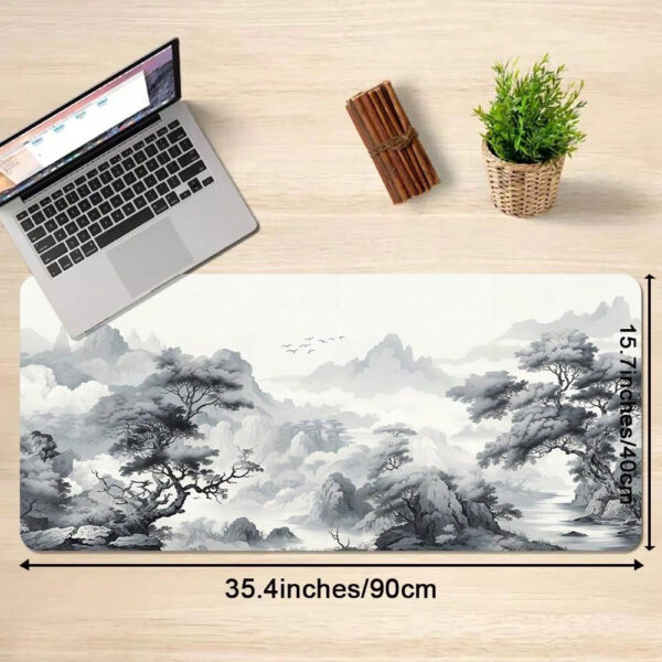 Grand tapis de souris art blanc et noir, protection de bureau sur le tapis, tapis pour ordinateur XXL, tapis de souris étendu, tapis de bureau, tapis de sol pour le bureau – Image 19