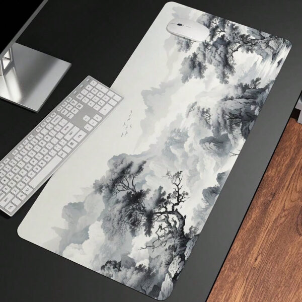Grand tapis de souris art blanc et noir, protection de bureau sur le tapis, tapis pour ordinateur XXL, tapis de souris étendu, tapis de bureau, tapis de sol pour le bureau – Image 21