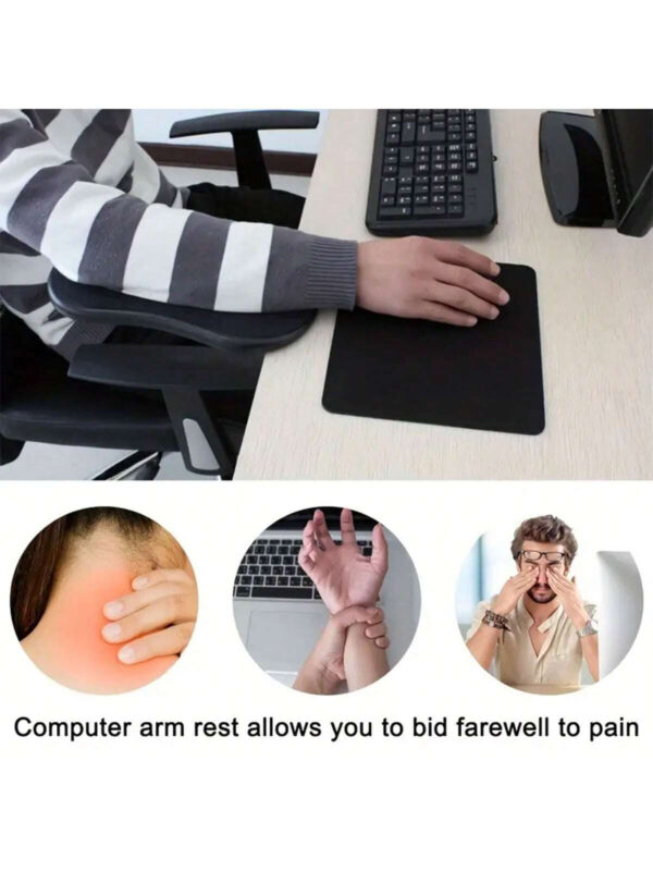 1 Pièce Support D'accoudoir D'ordinateur, Rallonge De Bureau D'ordinateur, Réduire La Fatigue Et La Douleur, Équipement De Bureau À Domicile Ergonomique, Convient Pour Clavier À Coude, Souris Et Bureau – Image 4