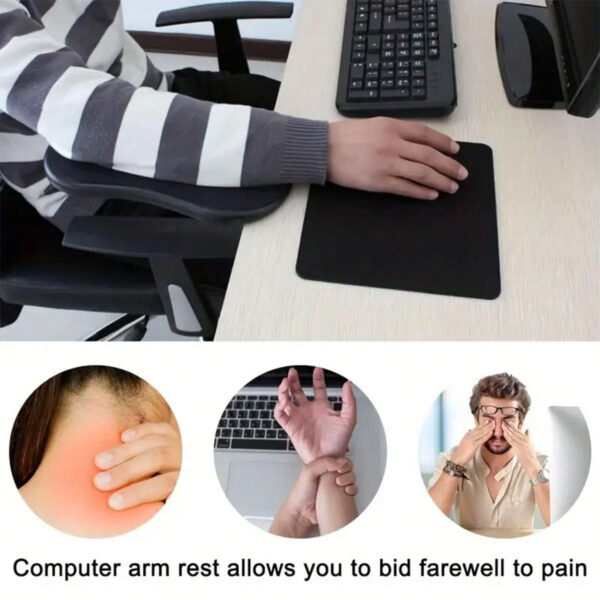 1 Pièce Support D'accoudoir D'ordinateur, Rallonge De Bureau D'ordinateur, Réduire La Fatigue Et La Douleur, Équipement De Bureau À Domicile Ergonomique, Convient Pour Clavier À Coude, Souris Et Bureau – Image 12