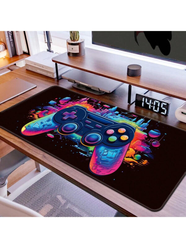 Tapis de souris de contrôleur de jeu, tapis de clavier de jeu d'ordinateur de gamepad, grand tapis de bureau de bureau, avec des bords cousus et une fonction antidérapante