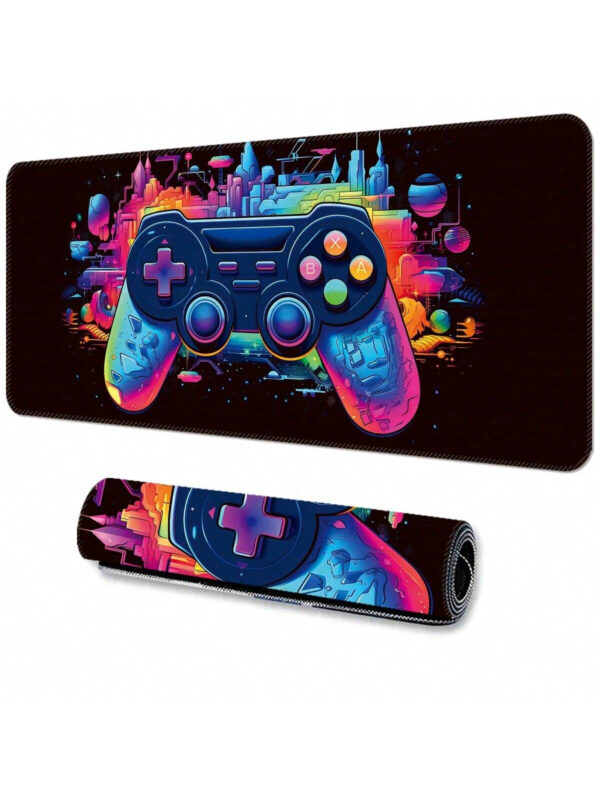 Tapis de souris de contrôleur de jeu, tapis de clavier de jeu d'ordinateur de gamepad, grand tapis de bureau de bureau, avec des bords cousus et une fonction antidérapante – Image 4