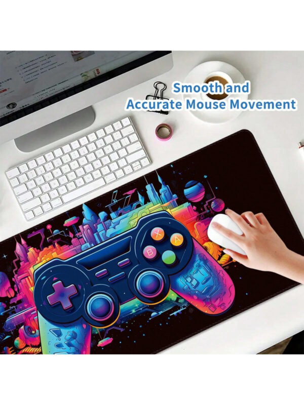 Tapis de souris de contrôleur de jeu, tapis de clavier de jeu d'ordinateur de gamepad, grand tapis de bureau de bureau, avec des bords cousus et une fonction antidérapante – Image 6
