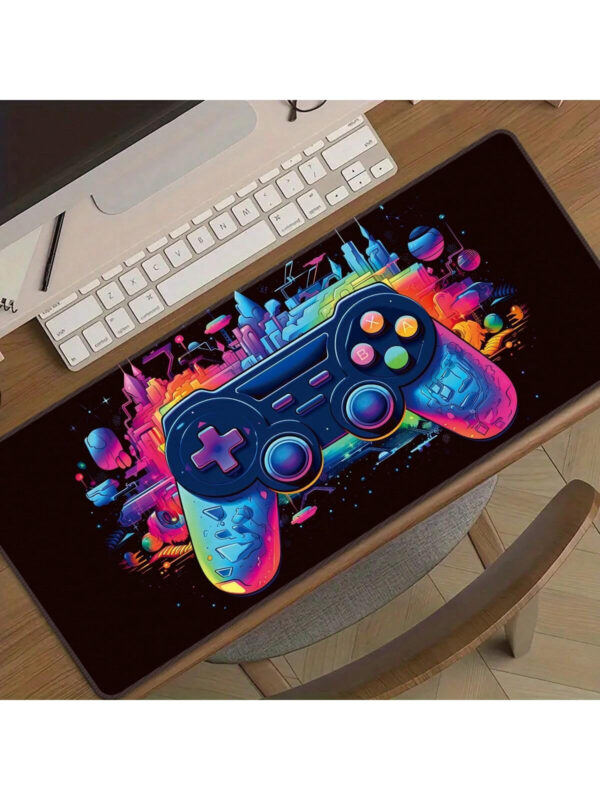 Tapis de souris de contrôleur de jeu, tapis de clavier de jeu d'ordinateur de gamepad, grand tapis de bureau de bureau, avec des bords cousus et une fonction antidérapante – Image 10