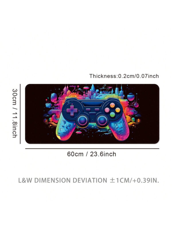 Tapis de souris de contrôleur de jeu, tapis de clavier de jeu d'ordinateur de gamepad, grand tapis de bureau de bureau, avec des bords cousus et une fonction antidérapante – Image 12