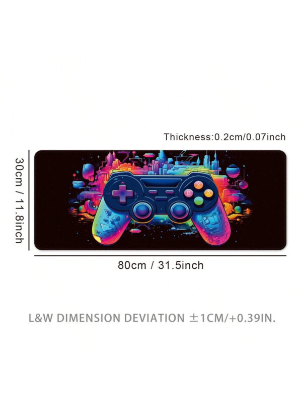 Tapis de souris de contrôleur de jeu, tapis de clavier de jeu d'ordinateur de gamepad, grand tapis de bureau de bureau, avec des bords cousus et une fonction antidérapante – Image 13