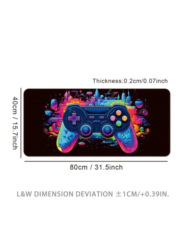 Tapis de souris de contrôleur de jeu, tapis de clavier de jeu d'ordinateur de gamepad, grand tapis de bureau de bureau, avec des bords cousus et une fonction antidérapante – Image 14