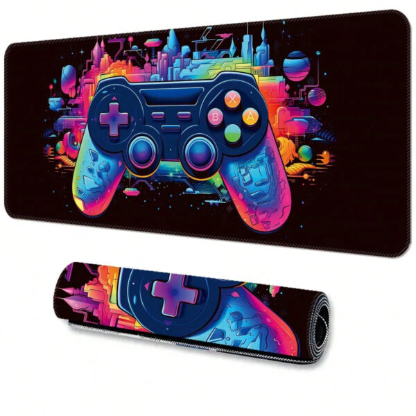 Tapis de souris de contrôleur de jeu, tapis de clavier de jeu d'ordinateur de gamepad, grand tapis de bureau de bureau, avec des bords cousus et une fonction antidérapante – Image 17