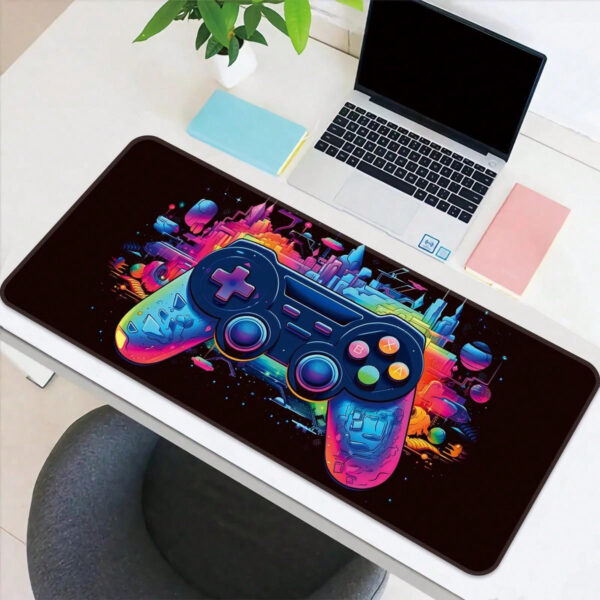 Tapis de souris de contrôleur de jeu, tapis de clavier de jeu d'ordinateur de gamepad, grand tapis de bureau de bureau, avec des bords cousus et une fonction antidérapante – Image 20