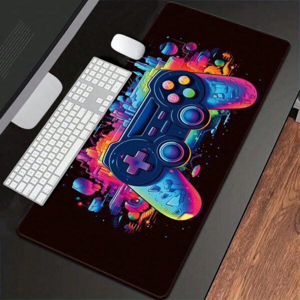 Tapis de souris de contrôleur de jeu, tapis de clavier de jeu d'ordinateur de gamepad, grand tapis de bureau de bureau, avec des bords cousus et une fonction antidérapante – Image 21