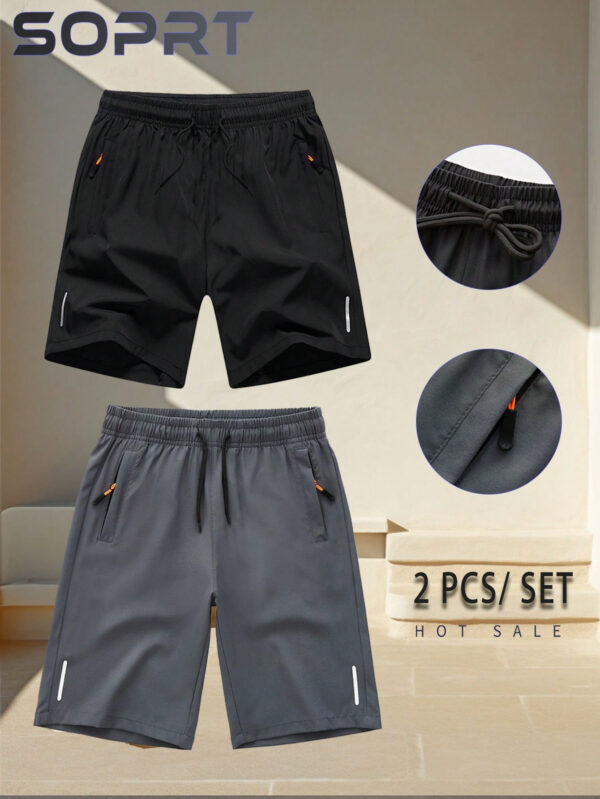 Short casual style petit ami pour homme, short d'escalade respirant et séchage rapide pour l'extérieur, coupe casual pour le travail – Image 2