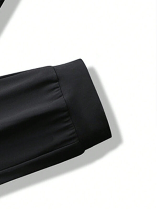 Pantalon long en couleur unie à lacet à la taille, séchage rapide, haute élasticité, pour les sports, l'entraînement, l'extérieur, avec fermetures à glissière. Tenue de randonnée et tenue quotidienne pour homme, pour l'été et le printemps – Image 9