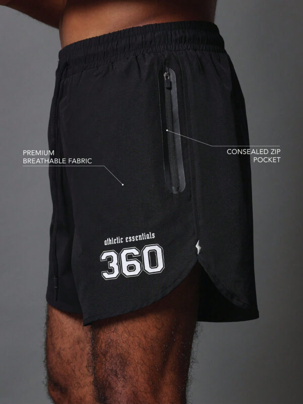 SUMWON Short respirant premium pour activewear avec poche zippée dissimulée et cordons tressés