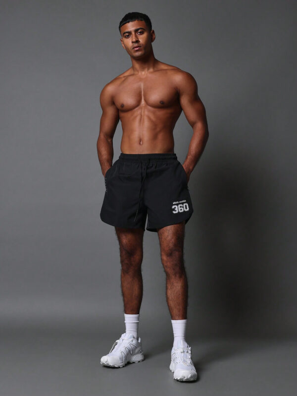 SUMWON Short respirant premium pour activewear avec poche zippée dissimulée et cordons tressés – Image 7
