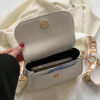 Sac à bandoulière pour femme à texture à la fois à la mode et polyvalent, sac à bandoulière mini de couleur unie, tendance avec large bandoulière, sac à main carré en PU pour femme – Image 10