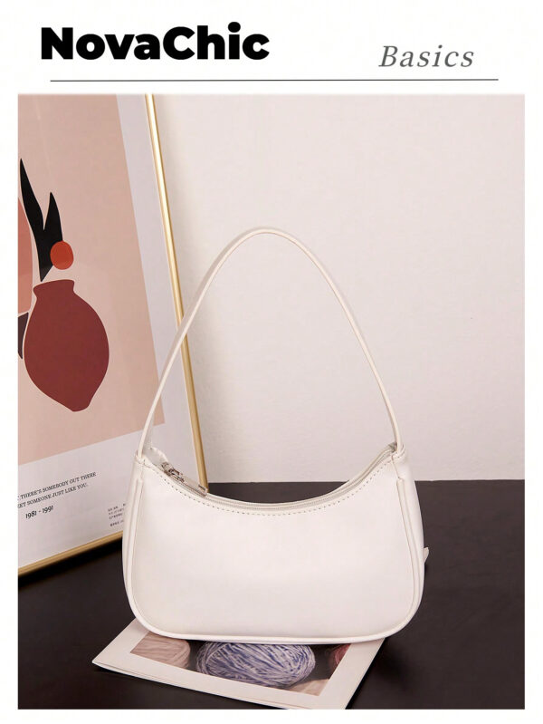 1 pièce Sac à bandoulière féminin à fermeture à glissière avec détail métallique vintage, à la mode pour un usage quotidien, funky et punk pour être porté dans la rue – Image 2