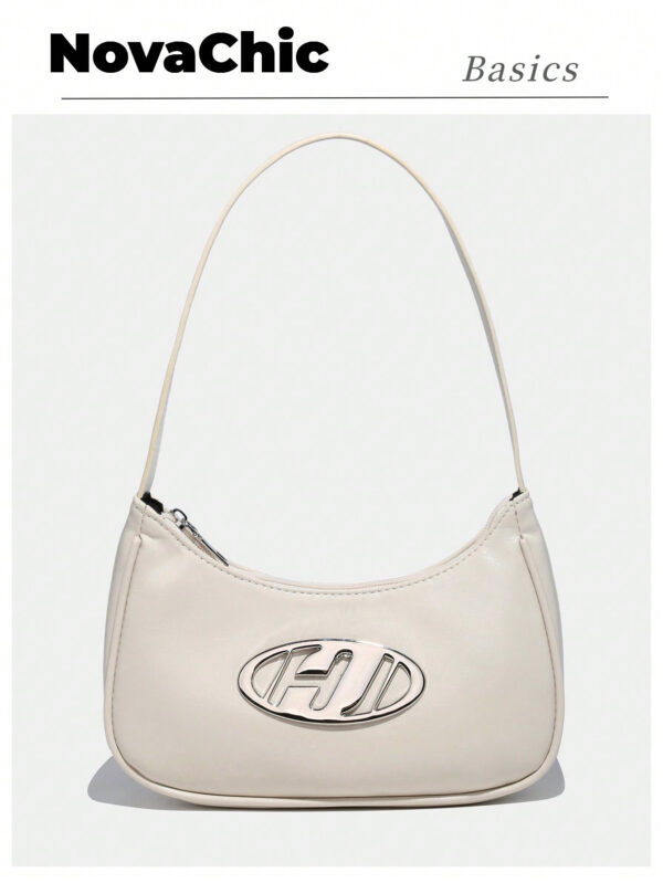 1 pièce Sac à bandoulière féminin à fermeture à glissière avec détail métallique vintage, à la mode pour un usage quotidien, funky et punk pour être porté dans la rue – Image 5