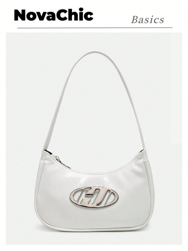 1 pièce Sac à bandoulière féminin à fermeture à glissière avec détail métallique vintage, à la mode pour un usage quotidien, funky et punk pour être porté dans la rue – Image 7