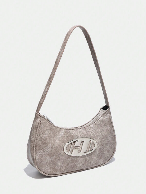 1 pièce Sac à bandoulière féminin à fermeture à glissière avec détail métallique vintage, à la mode pour un usage quotidien, funky et punk pour être porté dans la rue – Image 10