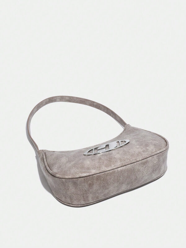 1 pièce Sac à bandoulière féminin à fermeture à glissière avec détail métallique vintage, à la mode pour un usage quotidien, funky et punk pour être porté dans la rue – Image 12