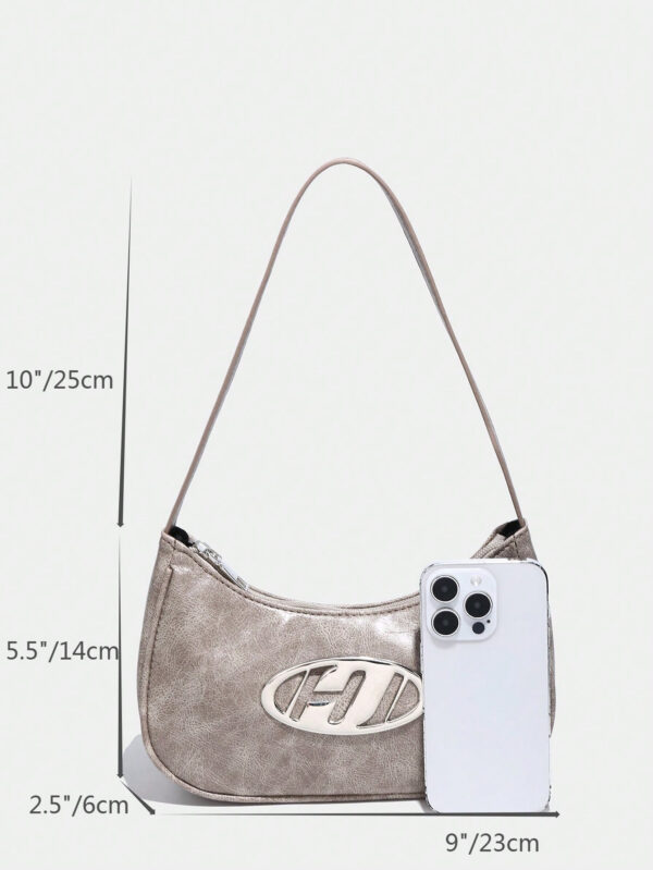 1 pièce Sac à bandoulière féminin à fermeture à glissière avec détail métallique vintage, à la mode pour un usage quotidien, funky et punk pour être porté dans la rue – Image 13