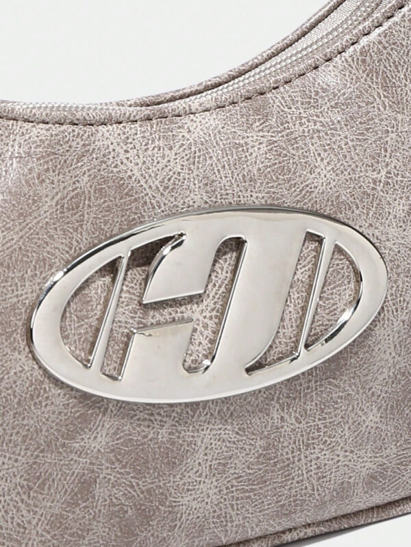 1 pièce Sac à bandoulière féminin à fermeture à glissière avec détail métallique vintage, à la mode pour un usage quotidien, funky et punk pour être porté dans la rue – Image 14