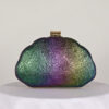 Sac de soirée en forme de boîte en PU avec motif coquillage, sac de banquet, sac pour robe de soirée, pochette de bal avec chaîne – Image 17