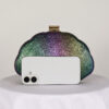Sac de soirée en forme de boîte en PU avec motif coquillage, sac de banquet, sac pour robe de soirée, pochette de bal avec chaîne – Image 19