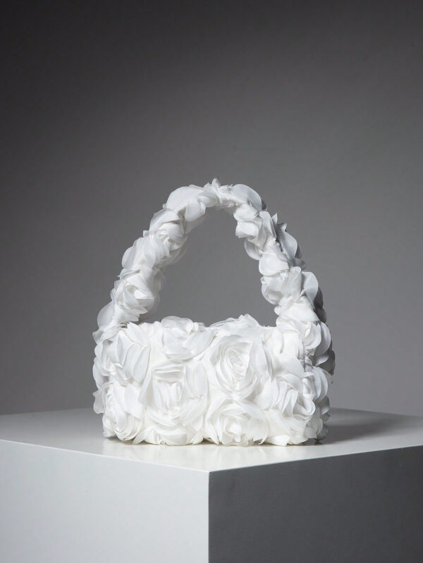 Sac de soirée élégant à motif rose, sac à main pour mariage et fête, porte-monnaie doux et délicat pour dame, cadeau de la Saint-Valentin pour les femmes (motif aléatoire) – Image 4