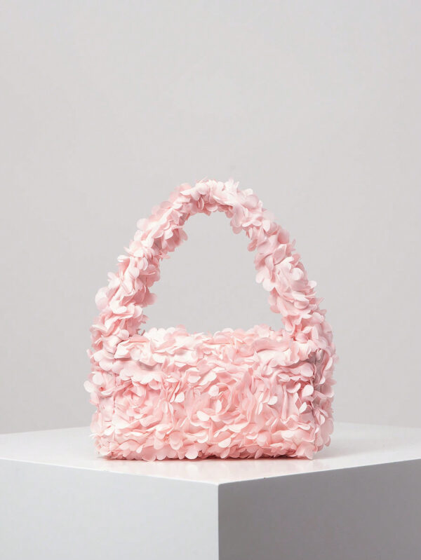 Sac de soirée élégant à motif rose, sac à main pour mariage et fête, porte-monnaie doux et délicat pour dame, cadeau de la Saint-Valentin pour les femmes (motif aléatoire) – Image 14