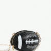 SHEIN ICON Sacs bandoulière pour femmes, tendance, personnalité, simple, polyvalent, de rue, doux et cool pour les filles, chaudes, Y2K, forme de rugby, imprimé lettres, noir et blanc, pour adolescentes – Image 3