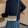 Sac Porté Épaule Simple Et À La Mode En PU À Blocs De Couleurs Petit , Décontracté Style – Image 5