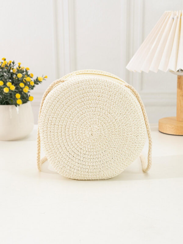 YL Mini sac à bandoulière en toile tressée kaki avec accessoires de nœud papillon. Sac à main tendance avec nœud papillon pour femmes pour la Saint-Valentin – Image 5