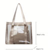 1 pièce Sac fourre-tout à épaule unique en PVC clair grande capacité pour un usage quotidien des femmes – Image 4