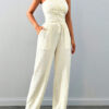 Haut Cami en tissu texturé et Pantalon large taille haute avec poche latérale pour une tenue d'été en deux pièces – Image 8