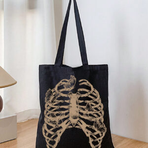 Tay Mills Sac en canevas de fille artiste de type "girlcore", sac de course, vacances de la Saint-Valentin