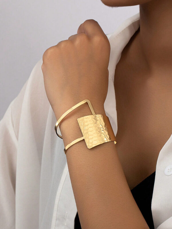 1 pièce Bracelet à la mode à détail géométrique pour femme pour décoration quotidienne