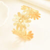 1 pièce Bracelet ouvert rétro simple avec pétale de fleur doré exagéré, convient pour un port quotidien pour femmes – Image 6