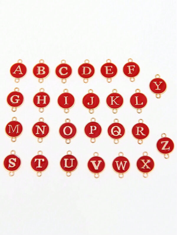 1 pièce Bracelet à lettres A-Z 26 initial noir classique à glissière, bijou à la mode de style simple et décontracté pour femmes – Image 10