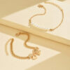 2 pièces/Set Bracelet à nœud papillon et décoration de fausse perle populaire, bijoux de mode doux et mignons pour dames pour un usage quotidien ou en vacances à la plage, style simple pour la Saint-Valentin – Image 8