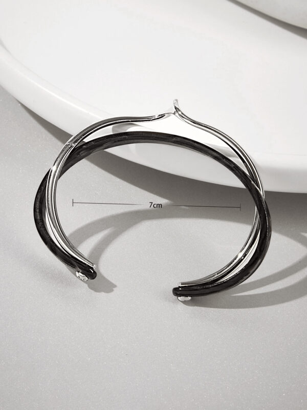 1 pièce Bracelet à vague de mode pour femmes, en acier inoxydable et résine, cadeau pour anniversaire, fête ou porter pendant les vacances – Image 22
