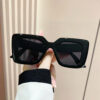 1 pièce Lunettes de soleil carrées en plastique décorées à la mode pour le port quotidien, lunettes de soleil de plage, accessoires de plage pour femmes, lunettes de soleil, lunettes de soleil – Image 7