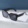 1 pièce Lunettes de soleil carrées en plastique décorées à la mode pour le port quotidien, lunettes de soleil de plage, accessoires de plage pour femmes, lunettes de soleil, lunettes de soleil – Image 9