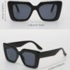 1 pièce Lunettes de soleil carrées en plastique décorées à la mode pour le port quotidien, lunettes de soleil de plage, accessoires de plage pour femmes, lunettes de soleil, lunettes de soleil – Image 10