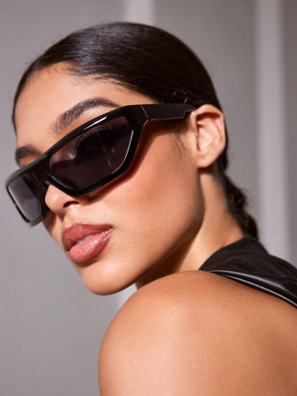 SHEIN ICON 1 pièce Lunettes de mode à monture complète, style de rue mignon Y2K, convient pour un usage casual, concert/festival, école pour femmes – Image 2