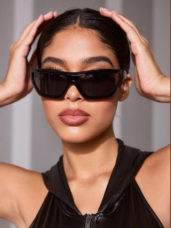SHEIN ICON 1 pièce Lunettes de mode à monture complète, style de rue mignon Y2K, convient pour un usage casual, concert/festival, école pour femmes – Image 3