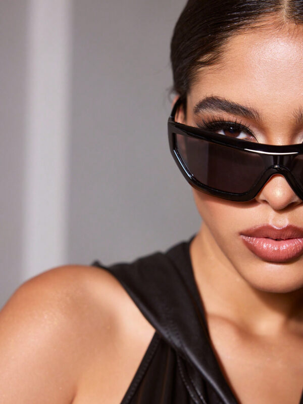 SHEIN ICON 1 pièce Lunettes de mode à monture complète, style de rue mignon Y2K, convient pour un usage casual, concert/festival, école pour femmes – Image 4