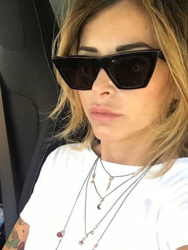 1 pièce Lunettes à la mode européenne et américaine pour femmes, dernières lunettes de soleil mode forme œil de chat, accessoires de plage, accessoires de plage pour femmes, lunettes de soleil, indispensables tendance, tenues femme automne hiver, tenues casual chic, cadeaux – Image 4