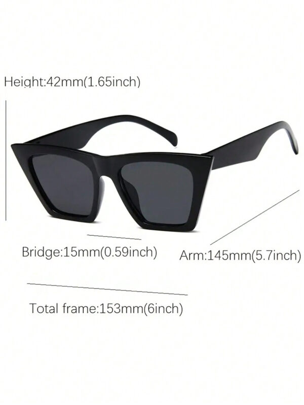 1 pièce Lunettes à la mode européenne et américaine pour femmes, dernières lunettes de soleil mode forme œil de chat, accessoires de plage, accessoires de plage pour femmes, lunettes de soleil, indispensables tendance, tenues femme automne hiver, tenues casual chic, cadeaux – Image 6
